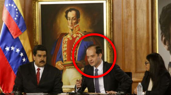 Minister Roberto Mirabal and Nicolas Maduro