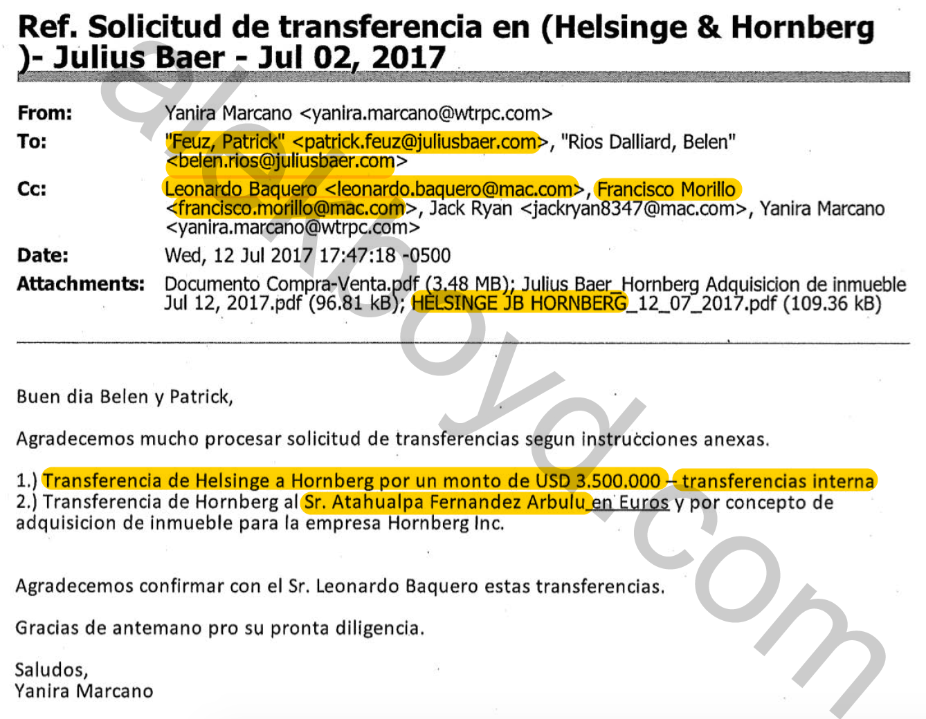Helsinge pays $3 million bribe to Atahualpa Fernandez