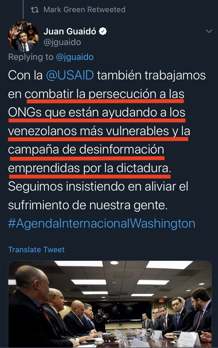 Juan Guaido - USAID - Corruption