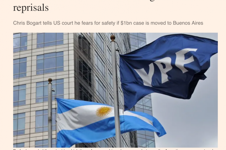 Burford chief executive fears Argentine reprisals, via FT.com