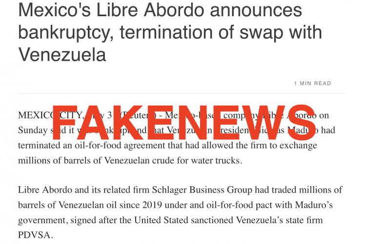 Reuters spreads Alex Saab's disinformation re Libre Abordo