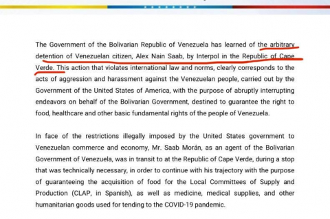 Colombian Alex Saab is a Venezuelan diplomat