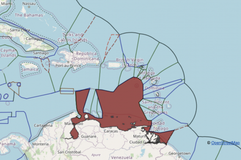Venezuela's Exclusive Economic Zone - credit Flanders Marine Institute (2019)
