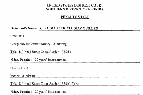 Claudia Diaz Guillen / Adrian Velazquez charged with money laundering