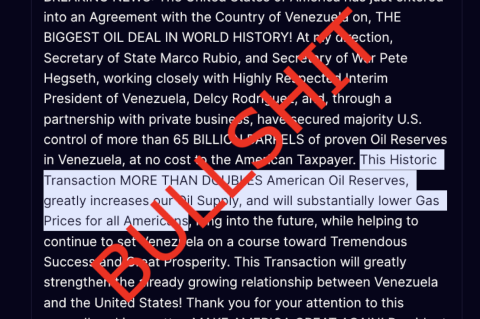 Trump's Venezuela oil deal is bullshit.